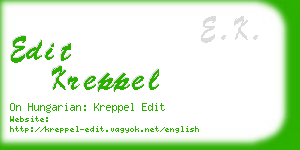 edit kreppel business card